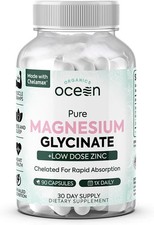 Organics Ocean Pure Magnesium Chelated with Zinc - Maximum Strength Glycinate Ma