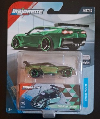  Majorette Chevrolet Corvette, Show Room Deluxe, Moving Parts metallic grün