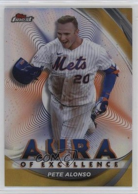 2022 Topps Finest Aura of Excellence Gold Refractor 17/50 Pete Alonso 18gt