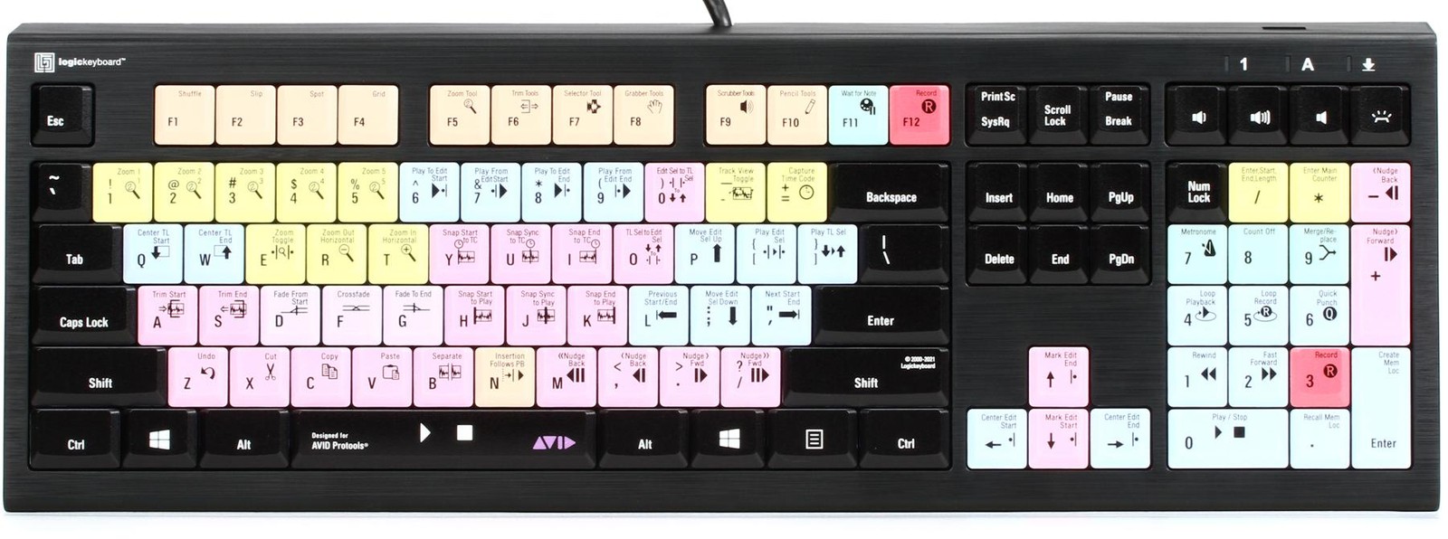 Клавиатура Logickeyboard ASTRA2 с подсветкой для Avid Pro Tools - PC