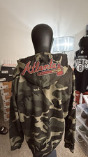 Atlanta Braves MLB Officially Licensed Camo Pullover Hoodie Green Black Tan