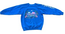 VTG 80s Hawaii Raglan Hanes Sweatshirt Size M (tagged L) Blue MADE IN USA