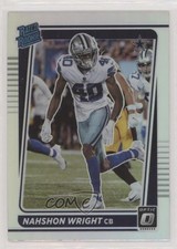 2021 Panini Donruss Optic Rated Rookie Holo Prizm Nahshon Wright #285 8em