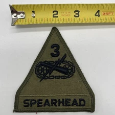 U.S. Military Army 3rd Armored Division Patch Insignia W/ SPEARHEAD Tab Subdued