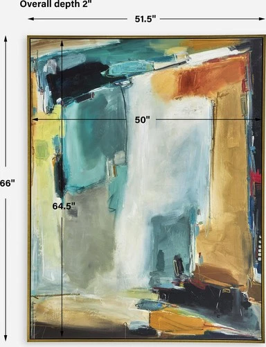 Uttermost 32332 Painters High 66" x 52" Framed Abstract Painting - MultiColor - Picture 5 of 6