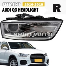 Xenon Headlight Assy W/ Bulb&Blaster Right Side For 2016-2018 Audi Q3 OE Type