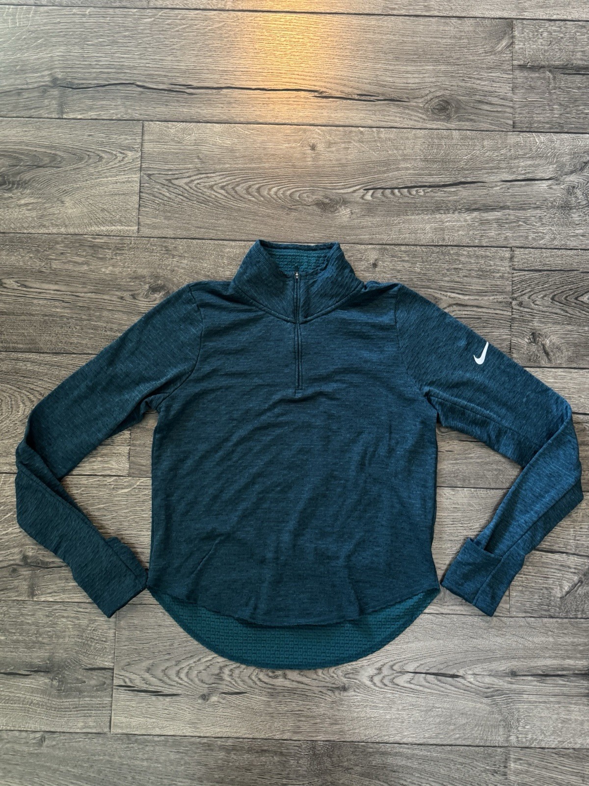 SACAI X NIKE Nike Running Jacket Donna XS Verde Elemento Sfera Mezza Zip Manica Lunga Pullover