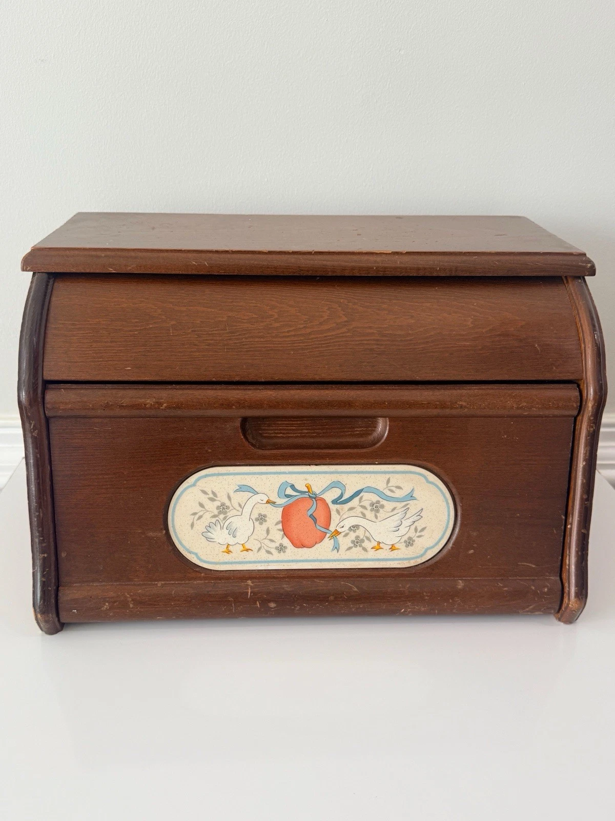 Vintage Rare International Marmalade Blue Ribbon Geese Wood Breadbox Cottagecore
Opens in a new wind