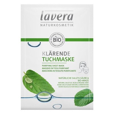Lavera - Sheet Mask - Purifying (With Natural Salicylic Acid & Organic Mint) 1sh
