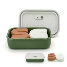Silicone Enhanced Leak Proof Travel Soap Case, Vented Shampoo Bar Holder, Lar...