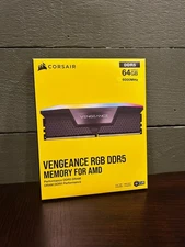 CORSAIR Vengeance RGB 64GB (2 x 32GB) 288-Pin PC RAM DDR5 6000 (PC5 48000) Deskt