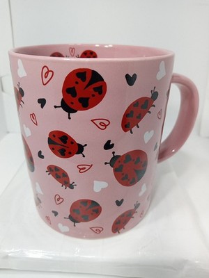 LUCKY LADYBUG MUG. LUCKY LADYBUG COFFEE MUG. LADYBUG DECO MUG. B391