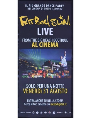 Fatboy Slim Live Big Beach Boutique II Brighton Locandina Poster B