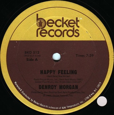 Denroy Morgan - Happy Feeling (12'', Single) (Very Good (VG))