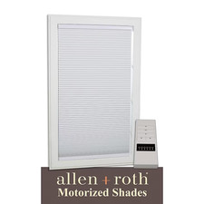 Allen + Roth Motorized Cellular white Shade 23"x72" Blackout w/Remote (#2318931)