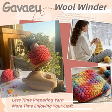 Manual Yarn Winder Khaki Wool Ball Winder for 3.5Oz Yarn Cakes Professional Free