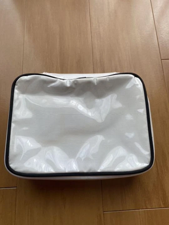 Auténtico bolso de lona de vinilo CHANEL blanco para mujer Francia 121293 Foto 3 de 4