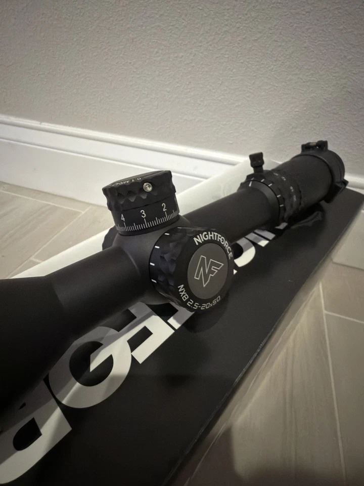 NightForce NX8 2.5-20X50mm Rifle Scope F2, ZeroStop, .1 Mil-Radian, : C638 - Image 4 of 4