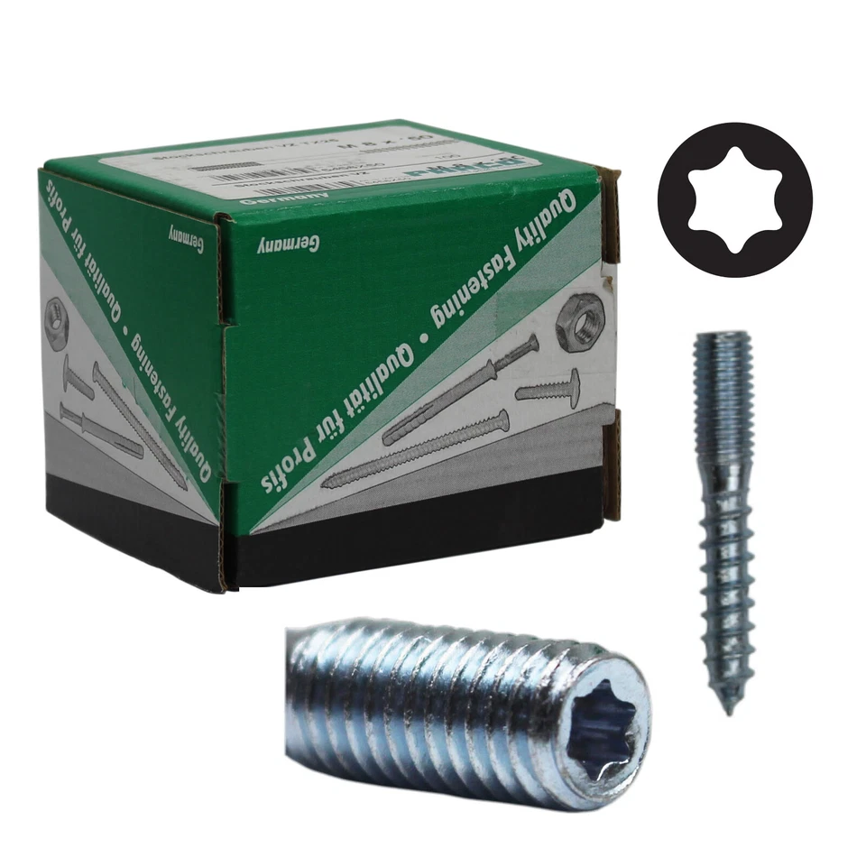 Parco Muffenschelle Rohrschellen Schelle mit Stockschraube 10 Stk. 1/4" bis 1 ½" - Bild 2 von 4