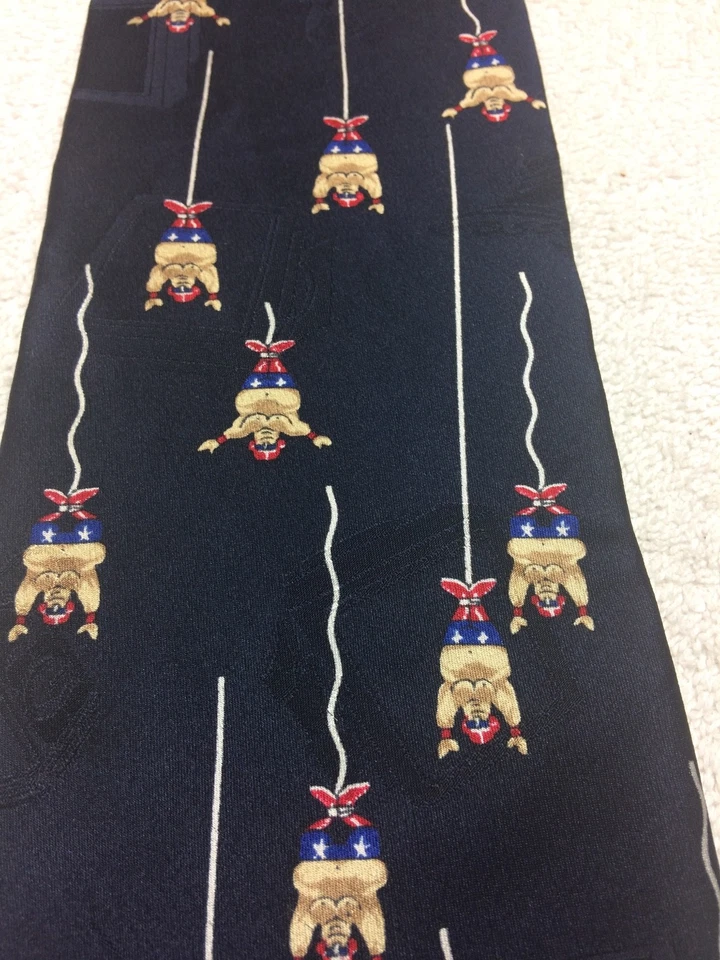 DESPUÉS OSCURO CORBATA PARA HOMBRE NEGRA CON PUMPER ELÁSTICO RULETA ELÁSTICA 4 X 59 NUEVA SIN ETIQUETAS Foto 3 de 4