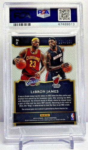 2014 Panini Select City To City Jersey Relics #'d /199 Lebron James No.2 PSA 9 - Picture 2 of 2