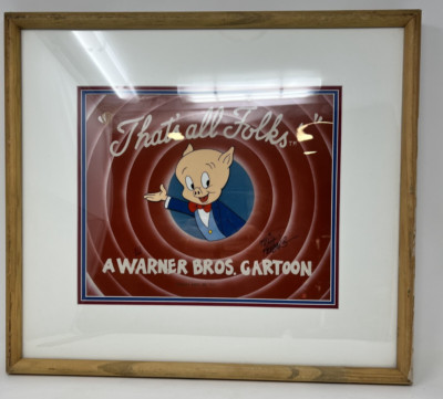''That's All Folks'' Ce-Friz Freleng Hand Signed Warner Bros 1989-211/500
