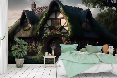 3D The Hobbit Village House Self-adhesive Removable Wallpaper Murals 4