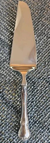 TOWLE CAKE SERVER STAINLESS W/STERLING SILVER HANDLE 10.5" - Vintage