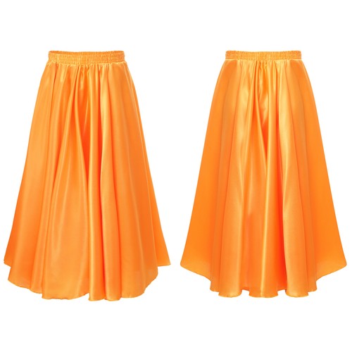 Kids Girls Chiffon Dance Skirt Lyrical Ballet Latin Jazz Stage Performance Party - Picture 108 of 133