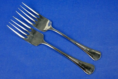 2 x International Lyon Symmetry Stainless Cold Meat Serving Forks 9 ½ 