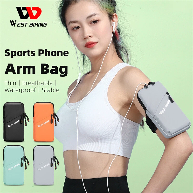 WEST BIKING Bolsa de brazo para teléfono para correr Brazalete deportivo impermeable Bolsa de teléfono de 7 pulgadas Foto 2 de 4
