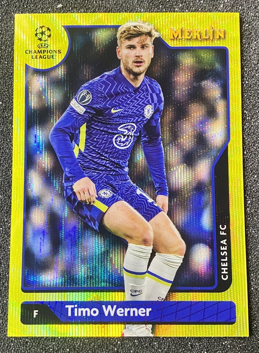 ぽ*ぽ様 チェルシー ヴェルナー 2022 Topps Merlin Timo Werner Yellow Wave /225 # 79 Chelsea