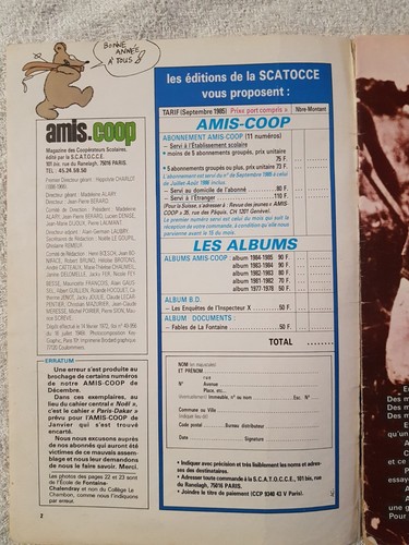 AMIS-COOP Nr. 287 1/1986 Paris-Dakar Comic Spiele Das Grab Antis ein Hund Held - Bild 2 von 15