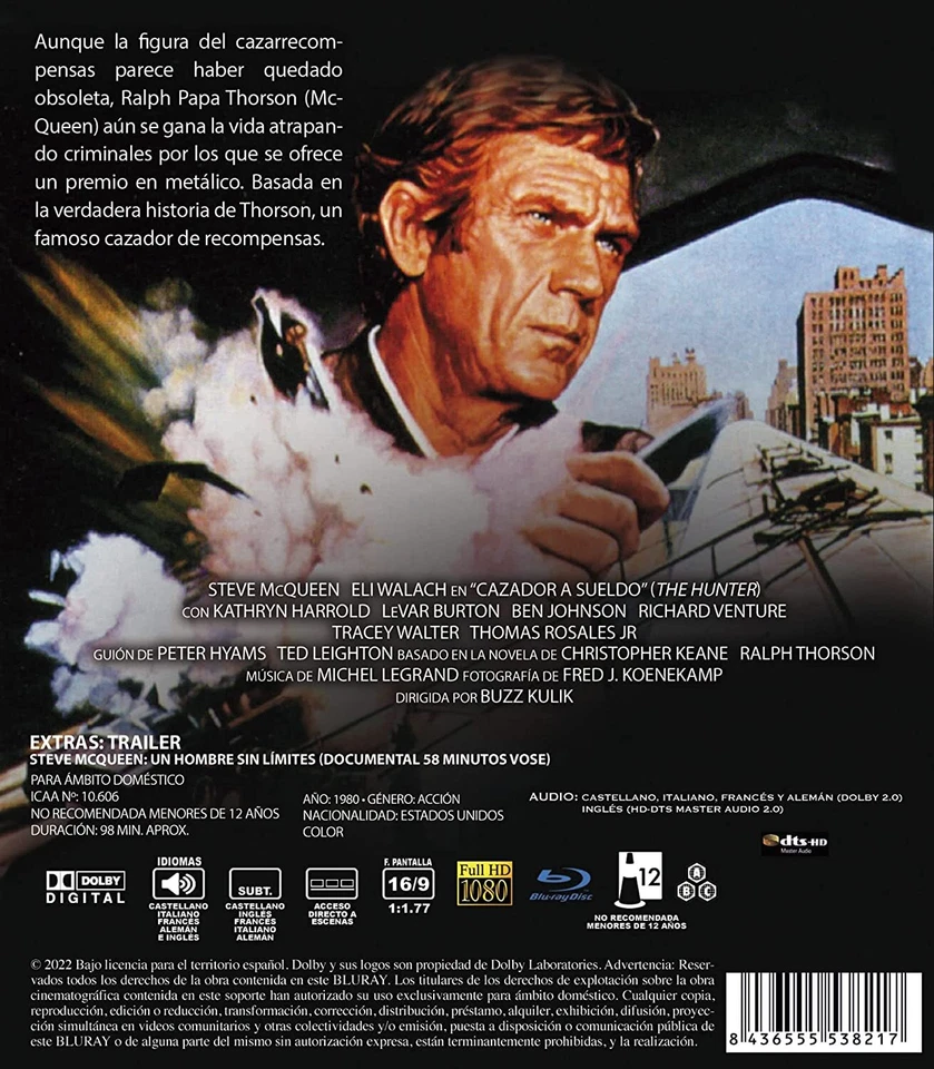 THE HUNTER *1980 / Steve McQueen / Eli Wallach* NEW Region A B C Blu Ray - Image 2 of 2