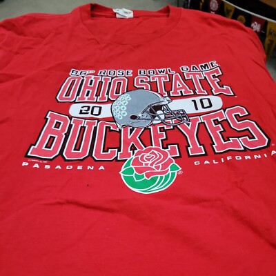 OHIO STATE BUCKEYES T Shirt 96TH ROSE BOWL 2010 Men's