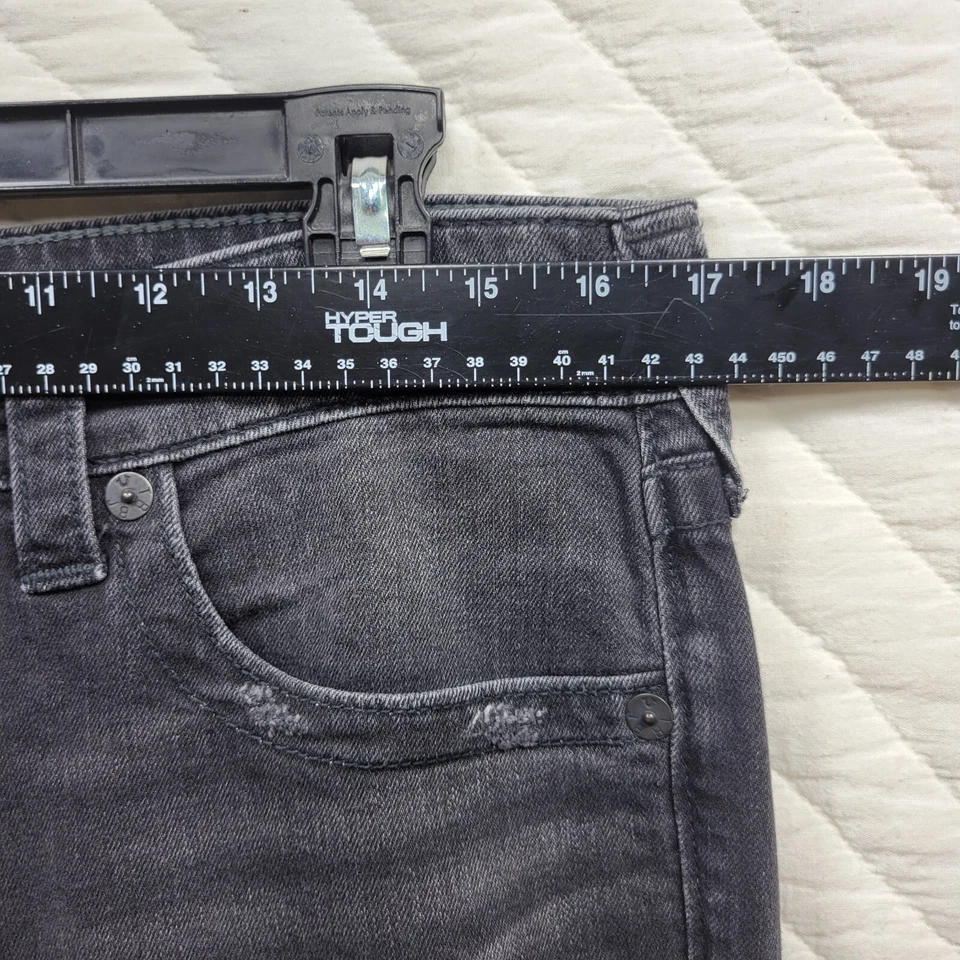 Pantalones de mezclilla True Religion "Finn" ajustados con cremallera tobillos desgastados rasgados 31x27 Foto 2 de 4