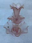 Fenton 4 Horn Velva Rose Stretch Epergne