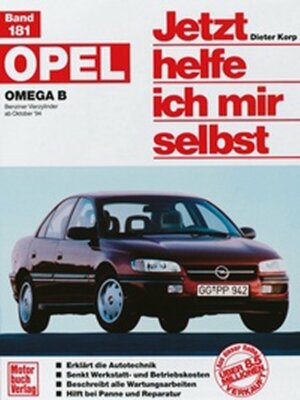 WERKSTATTHANDBUCH REPARATURANLEITUNG JETZT HELFE ICH MIR SELBST 181 OPEL OMEGA B