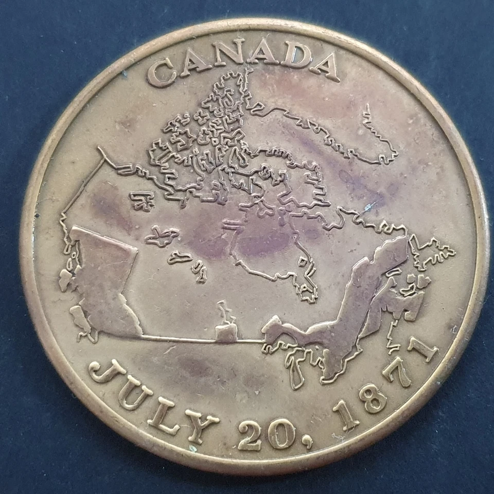 1971 British Columbia - Centenary of Confederation with Canada Medal VKZ152 - image 2 of 2