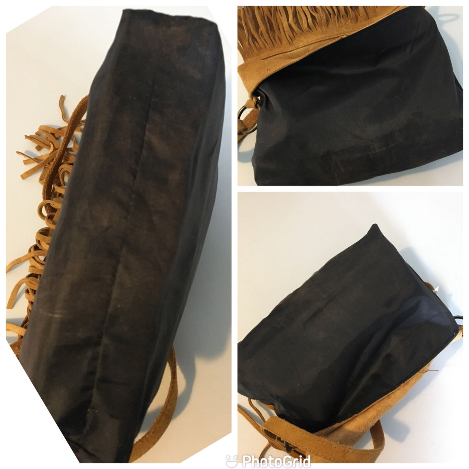 Boho Fringe Leather Purse, Suede Leather Bag with… - image 4