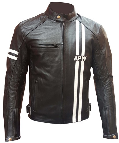 Giacca Uomo Moto Custom Pelle Protezioni CE Rimovibili 46 48 50 52 54 56 58  | eBay