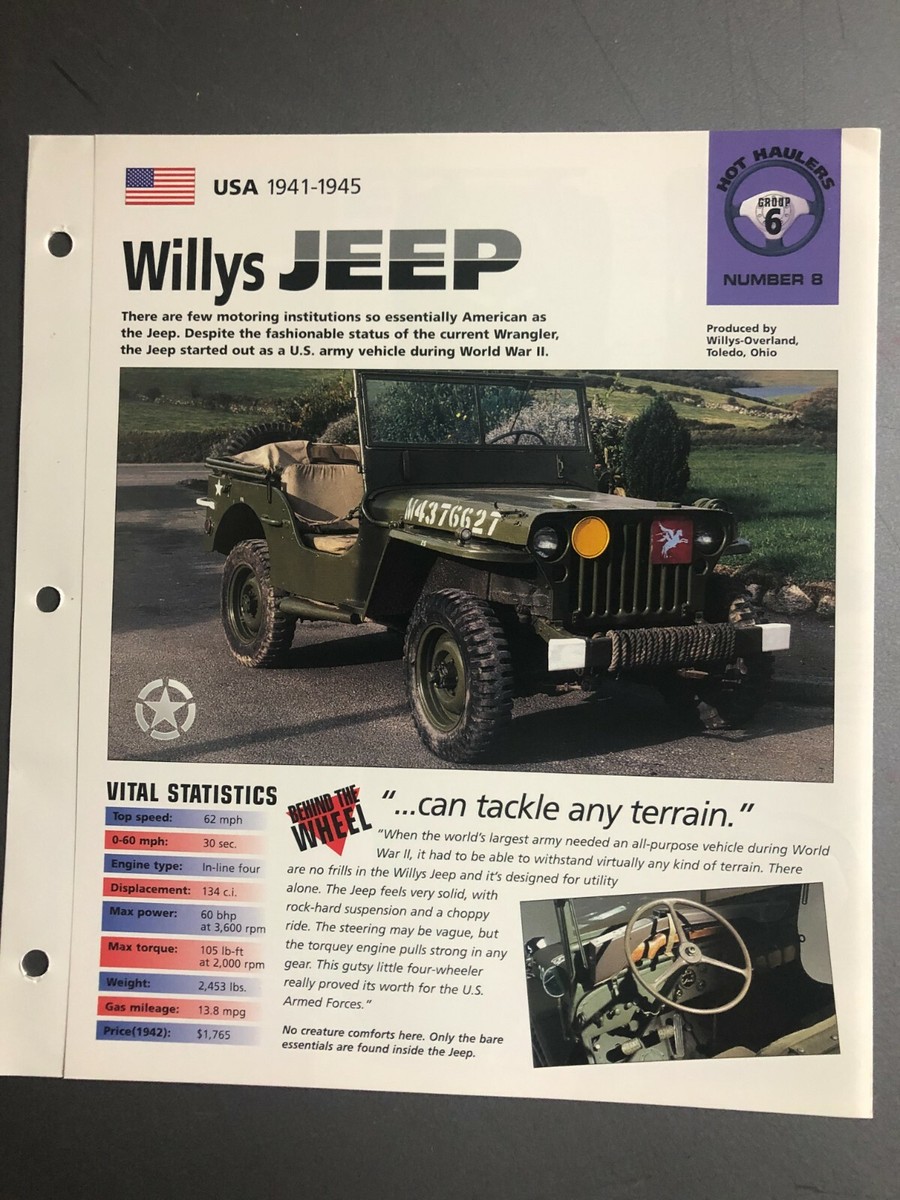 1941 - 1945 Willys Jeep IMP 