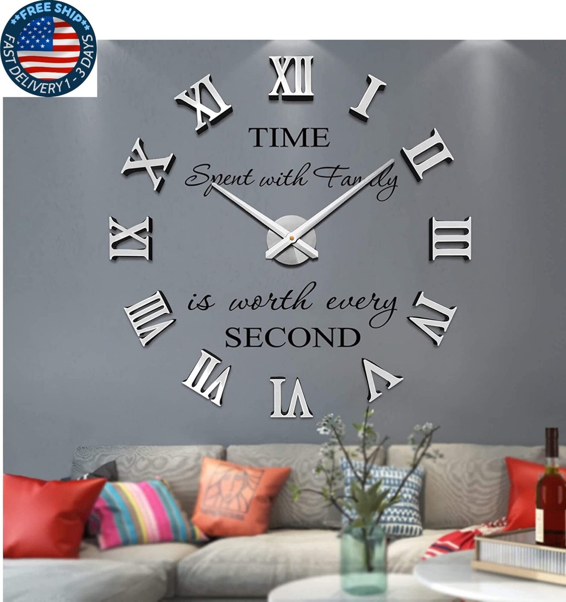 Amazon Relojes De Pared Modernos 3d Reloj De Pared Moderno 3D