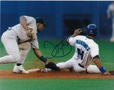 DAVE MARTINEZ  TORONTO BLUE JAYS   ACTION SIGNED 8x10