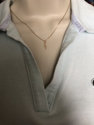 14K Massiv Gold Echt Gold Charm Bolzen Blitz Charm Zierlich Klein BRANDNEU