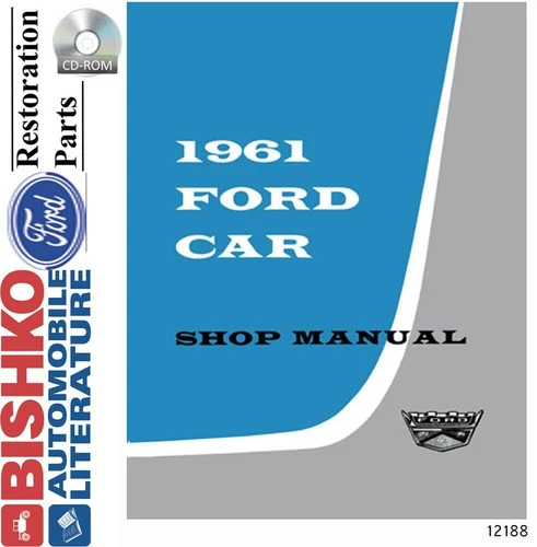 1961 Ford Shop Service Repair Manual CD Engine Drivetrain Electrical OEM