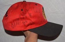 Vintage Chicago Blackhawks autographed team signed 1995 Hat NHL Hockey CAP