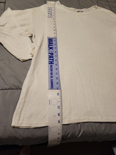 Sarah Arizona Women’s Knit Long Sleeve Pullover Sweater White Size Large - Picture 4 of 7