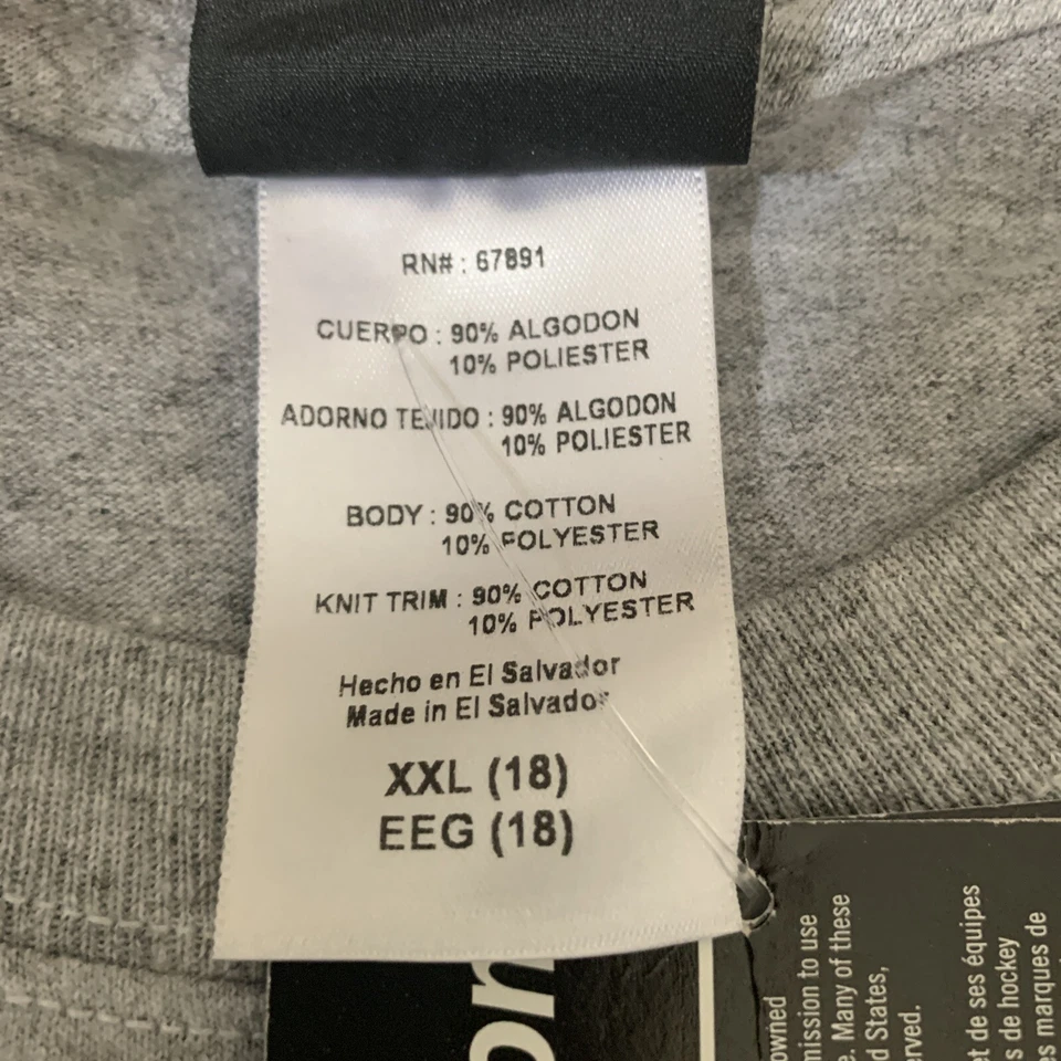 NHL Dallas Stars Hockey Gray Long Sleeve Shirt Boys Youth Size XXL 18 NWT Texas - Image 4 of 4