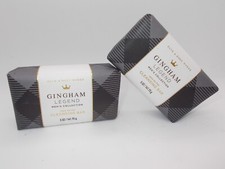 Bath  Body Works Gingham Legend Mens Shea Butter Cleansing Bar Soap x2 NEW